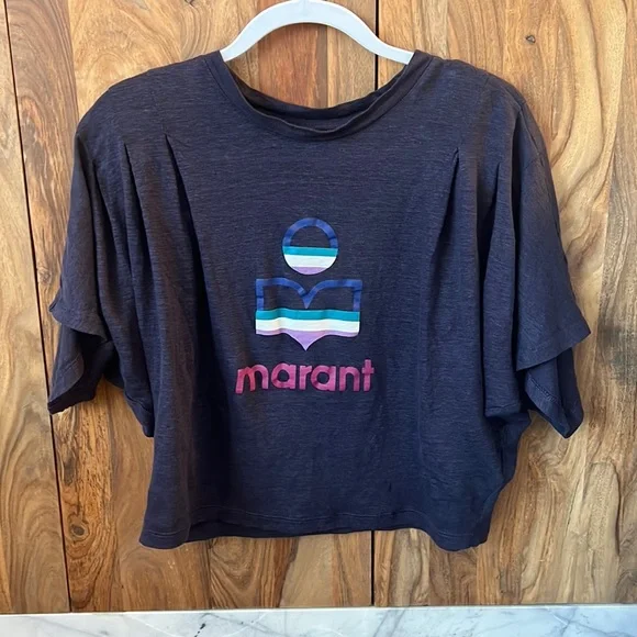 ISABEL MARANT★W'S KYANZA LOGO S/S T-SHIRT Isabel Marant Étoile Women's Kyanza tshirt in White Isabel